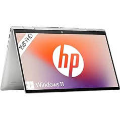 HP ENVY x360 2-in-1 klēpjdators, 15,6 collu FHD skārienekrāns, Intel Core i7-1355U, 16 GB DDR5 RAM, 1 TB SSD, NVIDIA GeForce RTX 3050, Windows 11, QWERTZ, sudraba krāsa