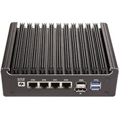 HSIPC Alder Lake N100 četrkodolu ugunsmūra mikroierīce, mini dators, nano dators, maršrutētāja dators ar 16G RAM 256G SSD, 4*i226-V RJ45 ports AES-NI