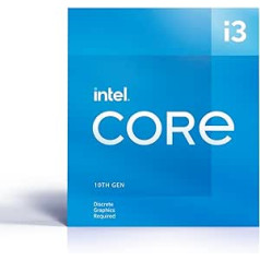 Intel Core i3-10105F 10. paaudzes galddatoru procesors (pamata pulkstenis: 3,7 GHz Tuboboost: 4,4 GHz, 4 kodoli, LGA1200) BX8070110105F