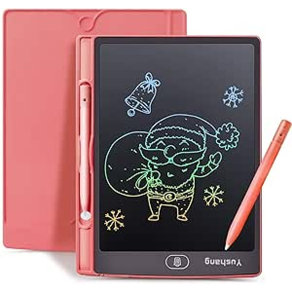 YUSHANG LCD rakstāmdēlis, 8,5 collu krāsains ekrāna rakstīšanas planšetdators, pārnēsājams LCD rakstāmdēlis, plāns LCD piezīmjdators, LCD zīmēšanas planšetdators, ko izmanto mācībām, rakstīšanai, gleznošanai, piezīmēm. Rozā