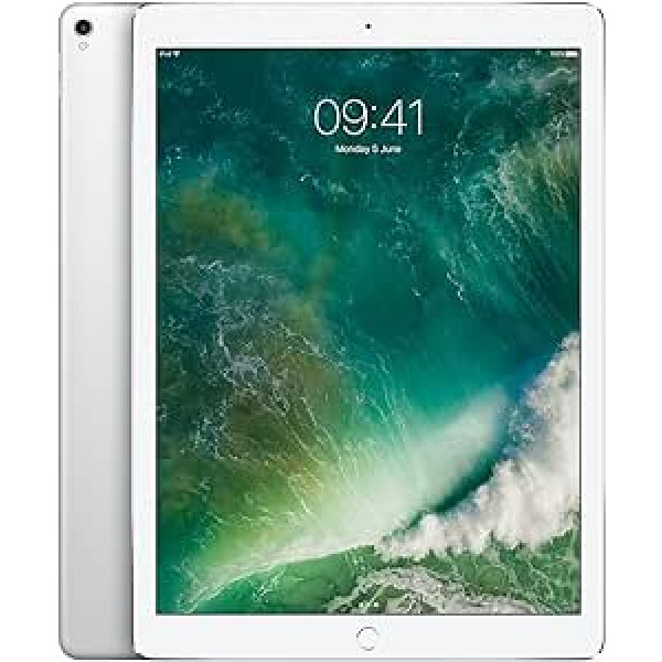 2017. gada Apple iPad Pro (12,9 zoli, Wi-Fi + mobilais tīkls, 256 GB) — Silber (Generalüberholt)