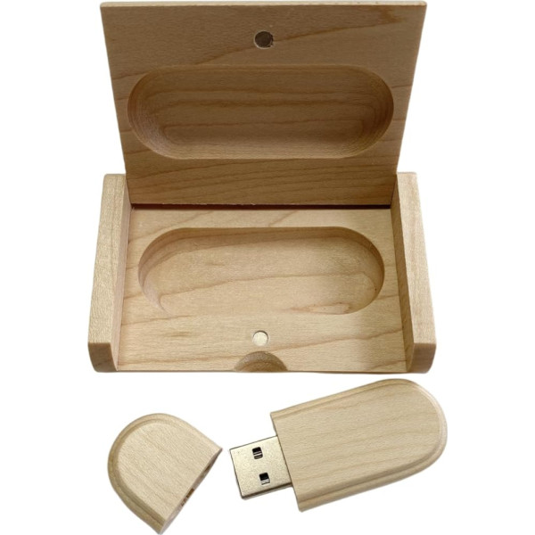 Yaxiny 2.0 Maple Wood USB zibatmiņas disks ar koka kastīti