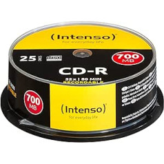 Intenso 1001124 CD-R 52x 25 Pack Cakebox