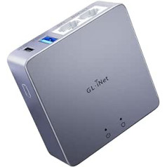 GL.iNet MT2500A (Brume 2) Mini VPN Security Gateway for Home Office and Remote Work, VPN Server and Client Hosting, VPN Cascading, 2.5G WAN, NO WiFi* (Aluminum Alloy Casing)