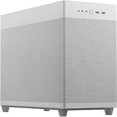 ASUS Prime AP201 MicroATX Case White (33 Litres, Supports 280 & 360 mm Coolers, Graphics Cards up to 338 mm Length and Standard ATX Power Supplies)