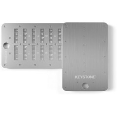 KEYSTONE Crypto Seed Memory, Crypto Steel Capsule Metal Wallet, Cold Storage Backup, 24 Words Bitcoin Key Phrase Storage, Steel Plate, Compatible with Ledger, Trezor, KeepKey (Keystone Tablet Plus)