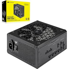 Corsair RM750x Shift pilnībā moduļu ATX barošanas avots - moduļu sānu saskarne - ATX 3.0 un PCIe 5.0 saderīgs - nulles ātruma ventilatora režīms - 105°C kondensatori - 80 plus zelta efektivitāte - melns