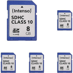 Intenso SDHC 8GB Class 10 Memory Card (Pack of 5)