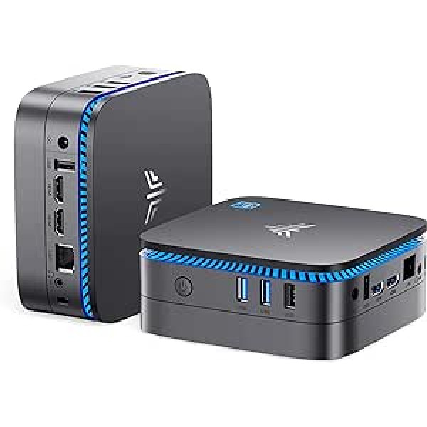 NiPoGi AK1 PRO Mini PC Windows 11, Intel 11. Gen N5105 (līdz 2,9 GHz) Mini datori, 8GB DDR4 256GB ROM mikrodators ar diviem displejiem, 4K HD, Dual WiFi, BT4.2, Gigabit Ethernet, Business Mini Tower PC