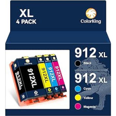 912 XL Savietojams ar HP 912 printeru kasetnēm HP 912XL Multipack for HP OfficeJet Pro 8022 kasetnes 8022e kasetnes HP Officejet Pro 8020 8024 8025e Officejet 8010 8012 (melns, purpursarkans)