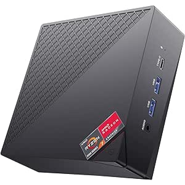 ACEMAGICIAN AM06 Pro Mini dators, AMD Ryzen 7 5700U (8C/16T, līdz 4,3 GHz), 16GB DDR4 512GB NVME SSD mini dators ar Type-C | Dual LAN | WiFi6 | BT5.2