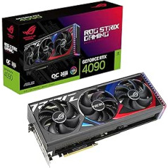 ASUS ROG Strix GeForce RTX 4090 24 GB OC Edition spēļu grafikas karte (DLSS 3, PCIe 4.0, 24 GB GDDR6X, HDMI 2.1a, DisplayPort 1.4a, ROG-STRIX-RTX4090-O24G-GAMING)