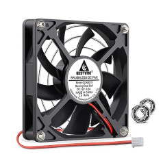 GDSTIME 80 mm Fan 80 mm Computer Fan 80 x 15 mm PC Fan Dual Ball Bearing 8 cm Case Fan 12 V Fan 2800 rpm Brushless Cooling Fan for Ventilation Exhaust DIY Fan Replacement