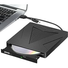 RUIZHI ārējais DVD CD diskdzinis, USB 3.0 un C tipa pārnēsājamais CD DVD +/- RW rakstītājs ārējais atskaņotāja disks personālajam klēpjdatoram galddatoram MacBook, saderīgs ar Windows /7/8/10/11/XP/Linux/MacOS