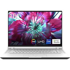 GIGABYTE AERO 16 OLED (BSF-A3DE964SQ) Creator Laptop | 16 Inch 16:10 UHD OLED Display | Intel Core i9-13900H | 32GB RAM | 1TB SSD | GeForce RTX 4070 | Windows 11 Pro | Microsoft 365 (1 Year) | Silver