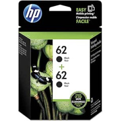 HP 62 Tintenpatronen Original Schwarz Multipack — Tintenpatronen (Original, Pigmenttinte, Schwarz, Officejet 8040 ar Neat e-All-in-One, Envy 8000 e-All-in-One