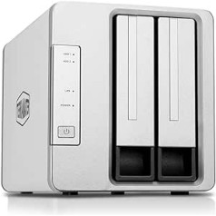 TerraMaster F2-221 NAS Cloud Storage 2 Bay — Apollo J3355 divkodolu 2,0 GHz 2 GB atmiņa Plex Media Server tīkla krātuves RAID (cietais disks nav iekļauts)