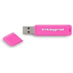 Integrēts NEON 16GB USB diskdzinis - rozā