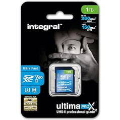 Integrētā atmiņa 1TB UHS-II SD karte