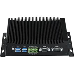 WEIDIAN Mini dators bez ventilatora, bez ventilatora PC Core i7 10810U rūpnieciskais mini dators Windows 11 Pro mini dators Dual HD DP GPIO WiFi BT RS232 i7 mini galddators rūpnieciskais dators Wake On LAN 16 GB RAM 512 GB SSD