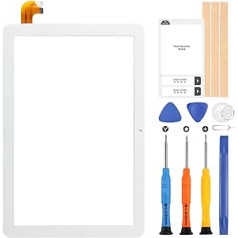 ARSSLY Touchscreen für MEDIACOM SMARTPAD IYO 10 M-SP1AY M-SP1BY Ersatz Digitizer Touchscreen Bildschirm mit Reparatur-Set, Weiß