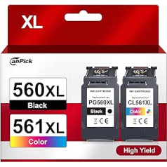 560 561 kasetnes XL PG-560XL CL-561XL Multipack nomaiņa Canon printera kasetnēm 560 560 PG 560 XL Black un CL 561 XL Canon Pixma TS5350 TS5351 TS5352 TS74513er TS7451