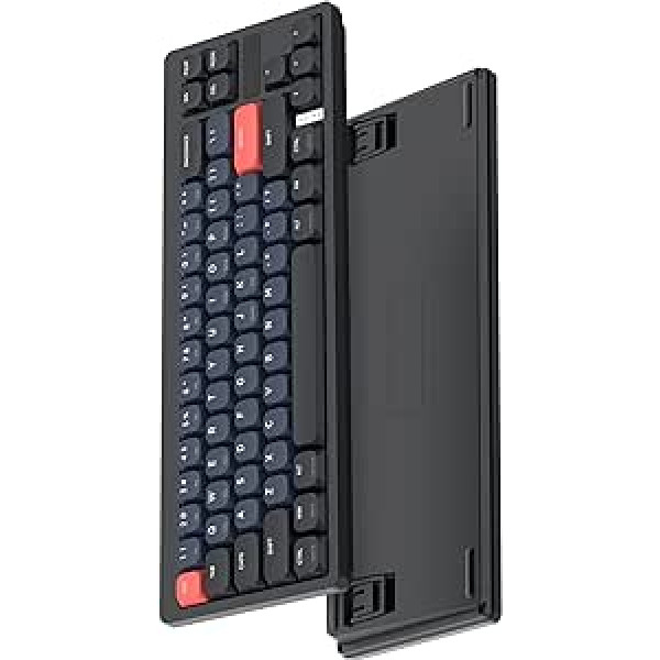 MAGIC-REFINER RKL680 īpaši plāna bezvadu mehāniskā spēļu tastatūra, divrežīmu 2,4 GHz bezvadu/Bluetooth, Apex Pro Mini 60% tastatūras zema profila sarkans slēdzis personālajam datoram/Windows/Mac, QWERTY US