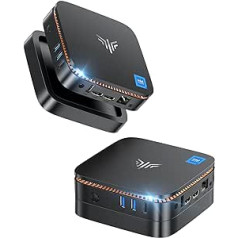 NiPoGi Mini PC Alder Lake N95 (Max 3.4GHz) 16GB DDR4/512GB M.2 SSD (Max 2TB) Mini Desktop, 4K @ 60Hz HD Dual Display Micro PC, 2.4/5G WiFi, RJ45 Gigabit Ethernet, BT4.2 with VESA for Office, School,