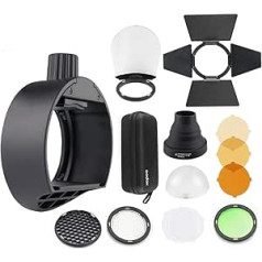 Godox AK-R1 Round Head Accessory Kit GODOX S-R1 Flash Head Adapter for GODOX V860II TT685 TT600 Flash Unit + Namvo Diffuser