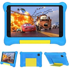 HiGrace Tablet for Children 7 Inch Android 12, Quad Core Children's Tablet 2GB RAM + 32GB ROM, Dual Camera, Child Lock, WiFi Bluetooth, Kids Tablet with Tablet Case (Blue)