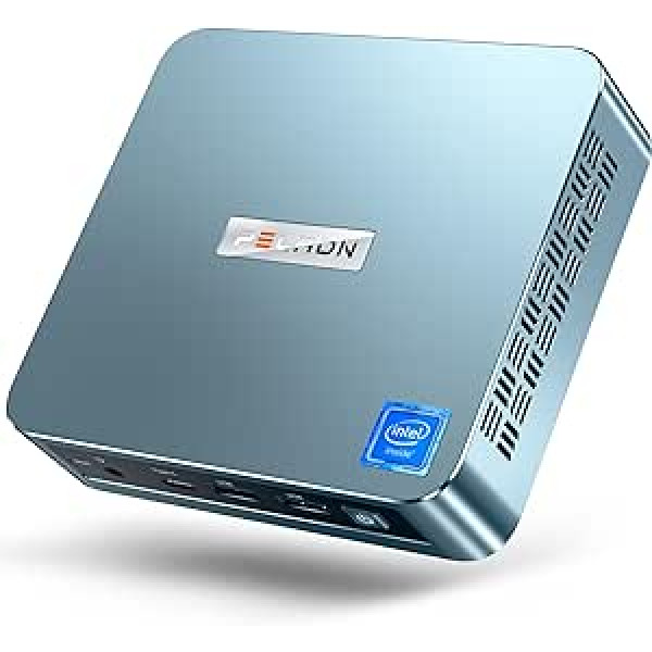 PELADN WI-6 Pro Mini dators, Intel 12. paaudzes Alder Lake-N100 (līdz 3,4 GHz), 8 GB DDR4 RAM, 256 GB M.2 PCIe SSD, galddators atbalsta 4K Dual Display/USB3.2/WiFi 4/BT5.2 /Win11 Pro