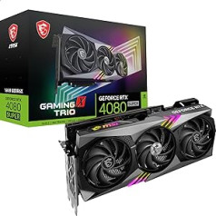 MSI GeForce RTX 4080 SUPER 16G Gaming X Trio grafikas karte, NVIDIA RTX 4080 SUPER, 16 GB GDDR6X atmiņa, 23 Gbps, PCIe 4.0, DLSS3.5