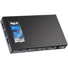 Mele Quieter 3C Fanless Mini PC N5105 Small Computer Portable DDR4 Win11 HDMI 4K Wi-Fi 6 Gigabit Ethernet BT 5.2 USB 3.2*3 Type-C SD SSD VESA Mount (16GB/512GB)