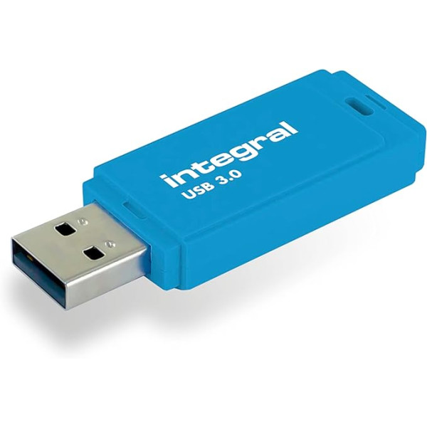 Integral 256 GB Neon Blue USB Stick SuperSpeed Fast Memory USB 3.0 Flash Drive Blue