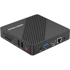 Mini dators Intel Celeron N4020 (līdz 2,8 GHz), DDR4 4GB/64GB eMMC, Windows 10 Pro, Intel UHD Graphics 600, mini galddators bez ventilatora atbalsta HDMI&VGA 4k@60Hz, USB3.0, 2.4/5.8G Wi-Fi, BT4G .2