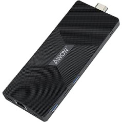 Mini PC Stick, Intel Celeron J4105, Mini Computer Stick bez ventilatora 4 GB DDR4 64 GB ROM, Windows 10 Pro ar atbalstu HDMI 2.0 un Mini DP 1.2 Dual 4K @ 60 Hz, Gigabit Ethernet ports, AWONYW 41S