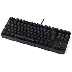 ENDORFY Thock TKL DE Kailh Brown, kompakta, 80% TKL mehāniskā tastatūra, mehāniskie slēdži, Kailh Brown, taustiņu vāciņi izgatavoti no PBT, vācu izkārtojums QWERZ | EY5D006