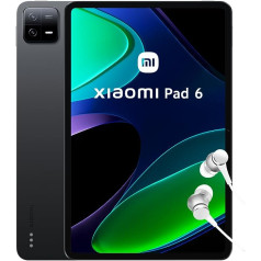 Xiaomi Pad 6 + austiņas (bez korpusa) — planšetdators 11 collu (WiFi, 144 Hz WQHD+ displejs, 6 GB RAM, 128 GB ROM, 8840 mAh akumulators) Pelēka (ES versija + 3 gadu garantija)