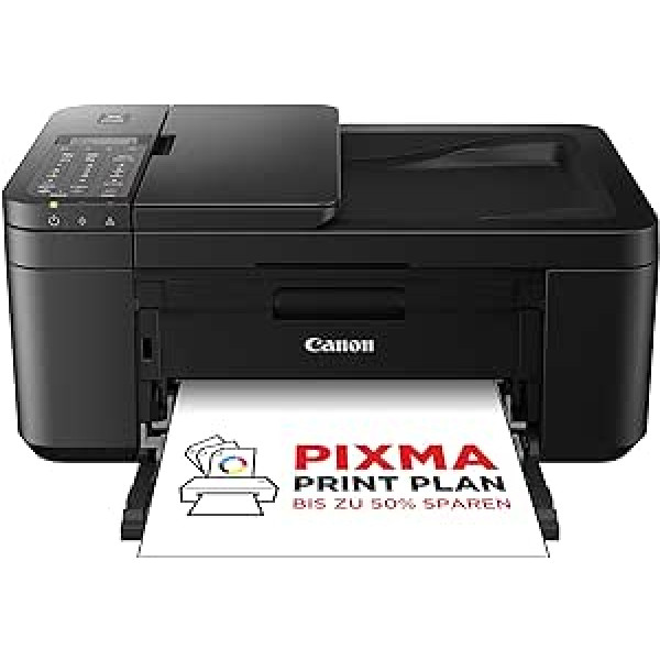 Canon PIXMA TR4750i 3-in-1 Abonnement Drucker für das Homeoffice, Kopierer, Scanner – automatischer beidseitiger Druck, 20-Blatt-ADF, Fotodruck – mit PIXMA Print Plan kompatibel – WLAN (Schwarz)