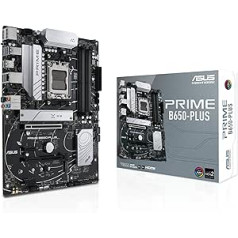 ASUS Prime B650-PLUS CSM mātesplates ligzda AMD AM5 (Ryzen 7000, ATX, DDR5 atmiņa, PCIe 5.0 M.2, 2.5G Ethernet, BIOS Flashback, USB 3.2 Gen 2 Type-C, Aura Sync)