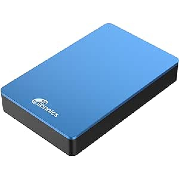 Sonnics 2TB Blue ārējais darbvirsmas cietais disks USB 3.0, kas ir savietojams ar Windows PC, Mac, Smart TV, Xbox One un PS4