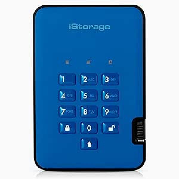 iStorage disksAshur2 256-bit 4TB — zils, IS-DA2-256-4000-BE