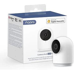 Aqara Camera Hub G2H Pro, 1080p HD HomeKit droša video iekštelpu kamera, nakts redzamība, divvirzienu audio, Zigbee Hub, spraudņa kamera, kas ir saderīga ar Alexa, Google palīgs, darbojas ar IFTTT