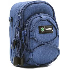 Baxxtar Bluestar V4 Camera Case Blue Size (L) Compatible with Coolpix S9900 A900 A1000 - Lumix DC TZ202 TZ96 TZ91 DMC TZ101 TZ81 LX15 - PowerShot SX730 SX740