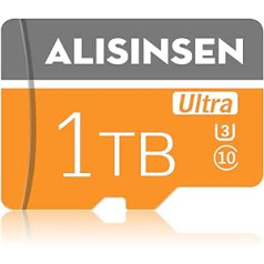 1 TB Micro SD karte, 1 TB atmiņas karte, 1 TB TF karte, 10. klase, liela ātruma A bezmaksas SD kartes adapteris viedtālrunim/kamerai/planšetdatoram