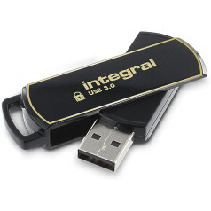 Integrēts INFD128GB360SEC3.0 USB zibatmiņas disks 128GB USB Type-A 3.0 (3.1 Gen 1) melns, zelts — USB zibatmiņas diski (128GB, USB Type-A, 3.0 (3.1 Gen 1), grozāms, 5g, melns, zelts)