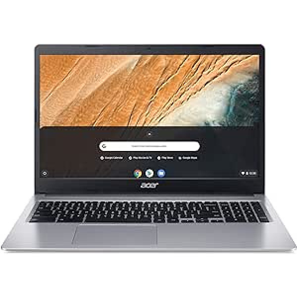 Acer Chromebook 315 CB315-3HT-C6KP klēpjdatora skārienekrāns 15,6 collu FHD IPS klēpjdators (Intel Celeron N4020, 4 GB RAM, 64 GB eMMC, Intel UHD Graphics 600, Chrome OS) — AZERTY tastatūra, klēpjdatora pelēka krāsa