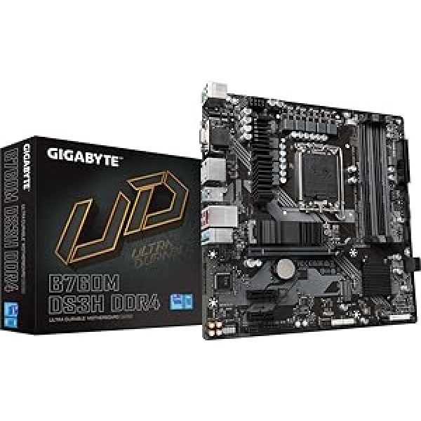 Gigabyte B760M DS3H DDR4 mātesplate Intel B760 LGA 1700 Micro ATX