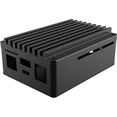 Akasa Skyline Pro, Premium Fanless Aluminium Case for Asus Tinker Board 2 & 2S, Aluminium Core and Thermal Pad Included, Silent Single Board Computer Chassis, A-RA11-M3B