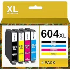 604XL tintes kasetnes Epson printeru kasetnēm 604 XL 604XL vairāku iepakojumu printeru kasetnes Epson Home XP-2200 XP-2205 XP-3200 XP-3205 XP-4200 XP-4205, Workforce WF-2910 WF-2910 WF9